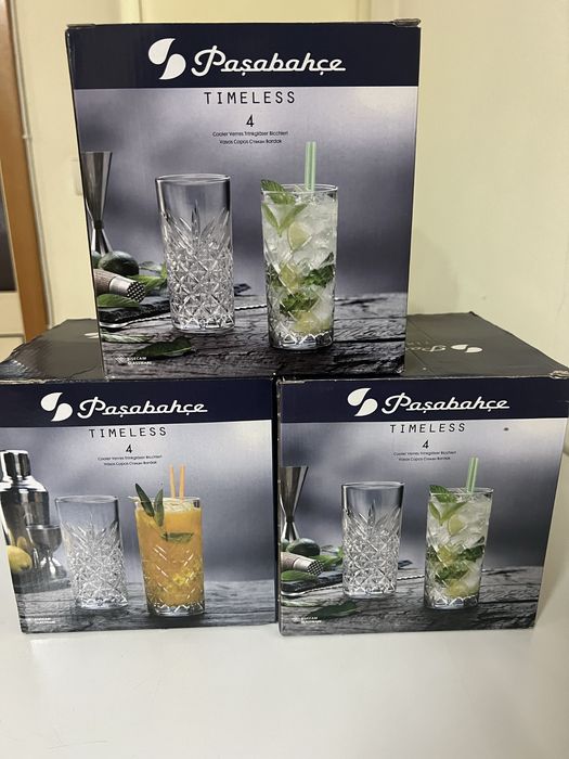 3 caixas de Conjunto 4 copos Pasabahçe Timeless – novos