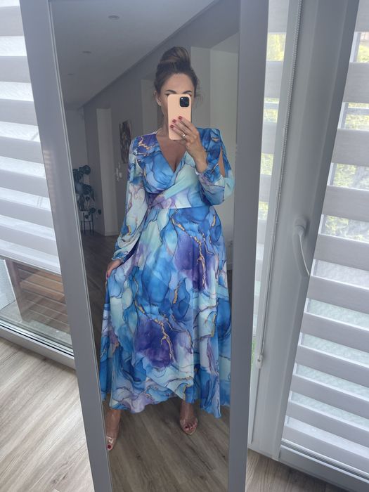Piękna maxi długa sukienka 38/40 Exclusive #pieknasukienka