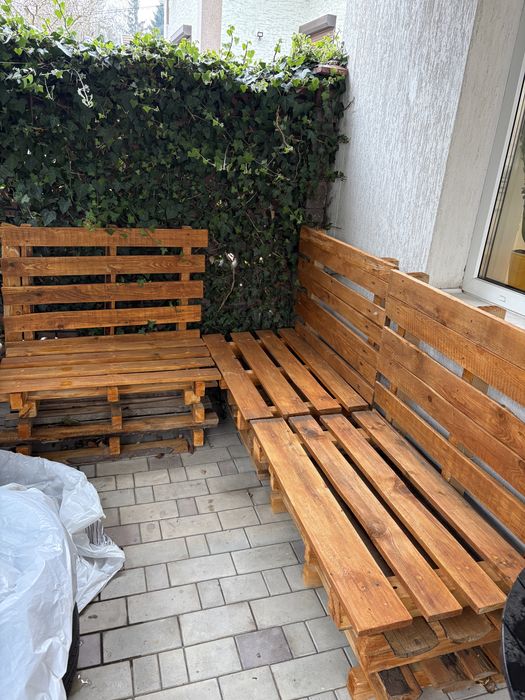 Лавочки з палет, садові меблі 3 шт