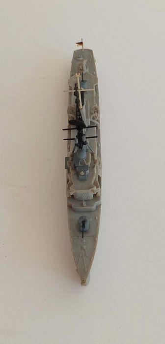 Kit de modelismo montado 1/700 do Destroyer da Marinha alemã "Rommel"