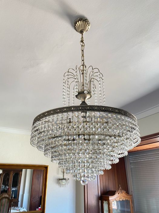 Candeeiro de tecto de cristal