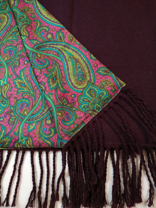 Cachecol Lã e Cetim