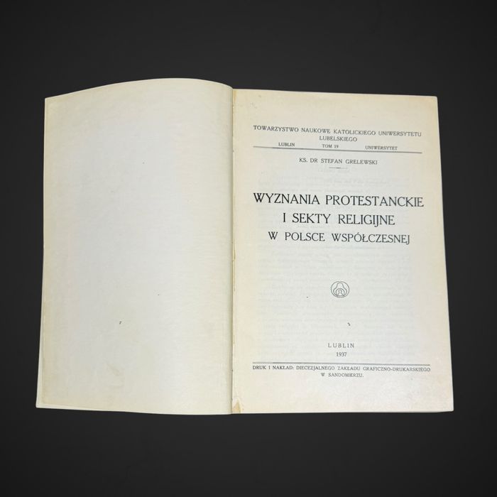 Wyznania protestanckie i sekty religijne w Polsce Ks. S. Grelewski 1937 KUL B61/061312