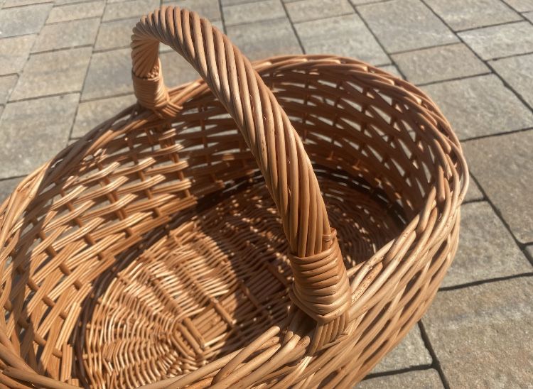 Kosz WIKLINOWY Zakupowy Prezentowy Piknikowy Na Grzyby