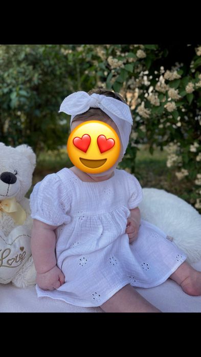 Сукня з повязкою муслін 80 розмір