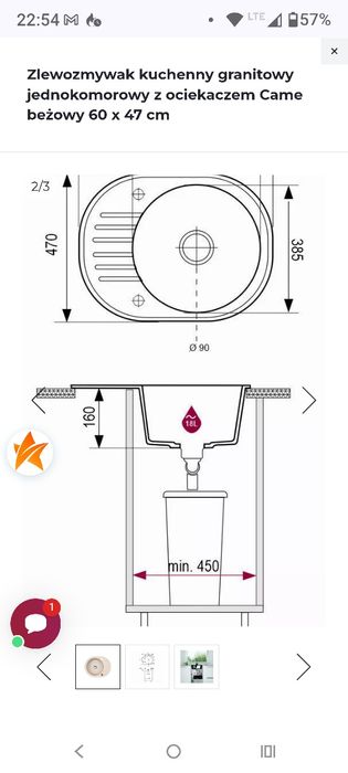 Zlewozmywak kuchenny granitowy
