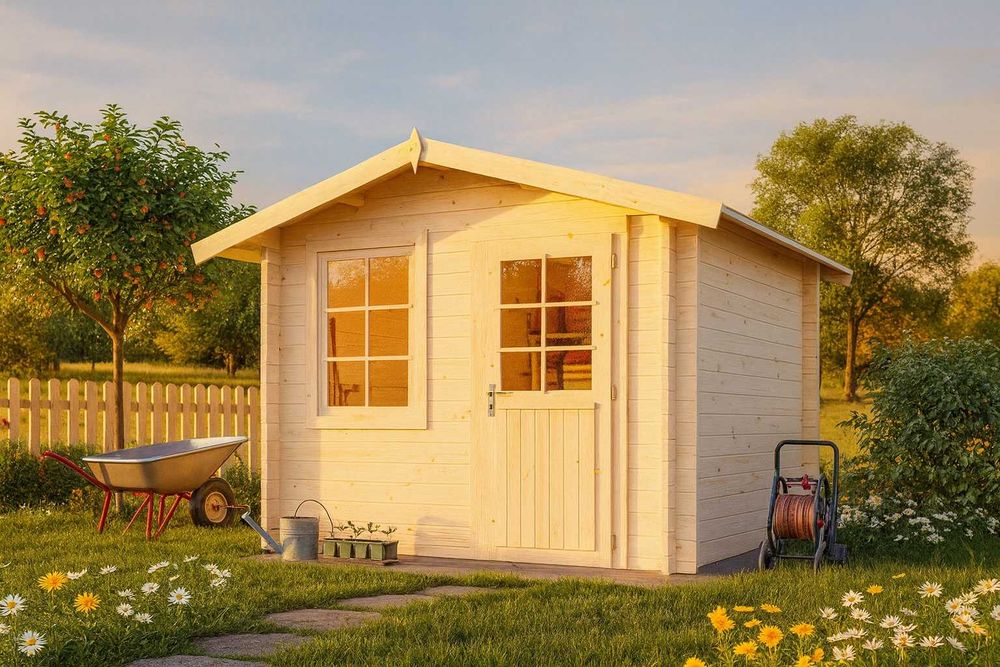 DOMEK drewniany 4.7m2 - 28mm - do samodzielnego złożenia - PROMOCJA -