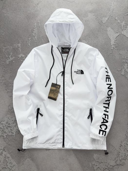 Вітрівка Чоловіча Біла TNF White! Ветровка Мужская чёрная TNF! Куртка Ветровка Мужская! Материал Плащевка! Размеры S-3XL! Осень-Весна ХИТ!