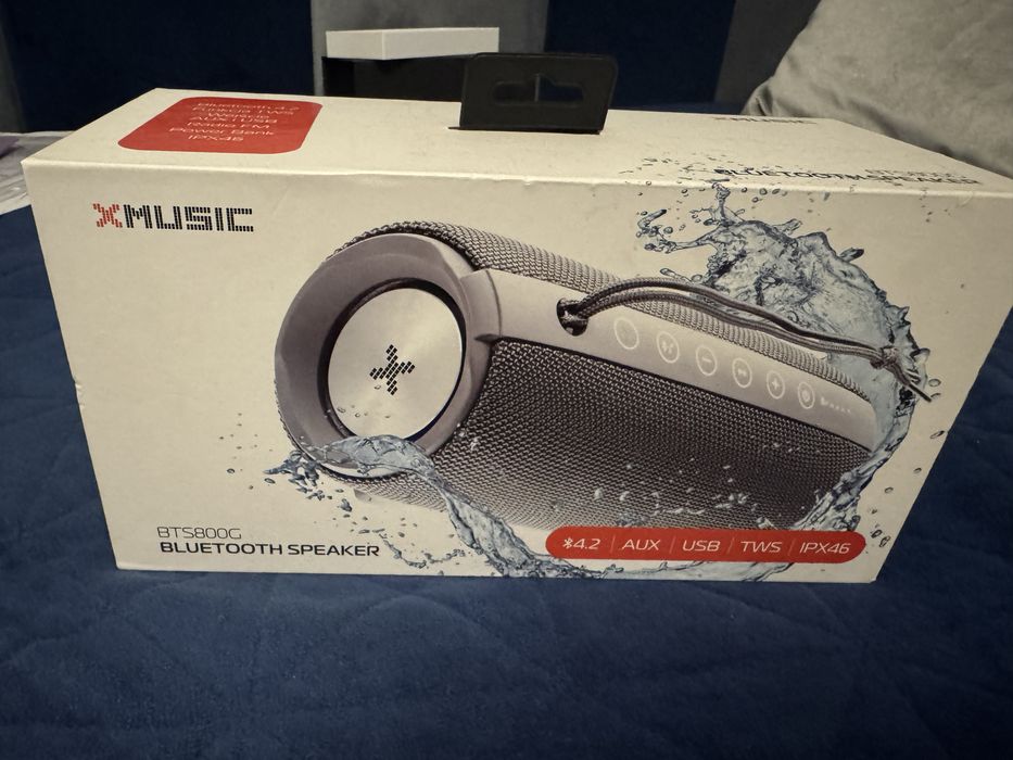 Głośnik Bluetooth X-MUSIC BTS800G | 20W | Powerbank | Jak NOWY!