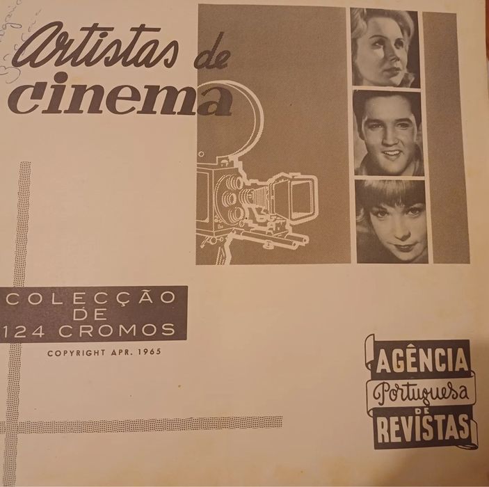 Caderneta Artistas de Cinema 1965 (raridade)