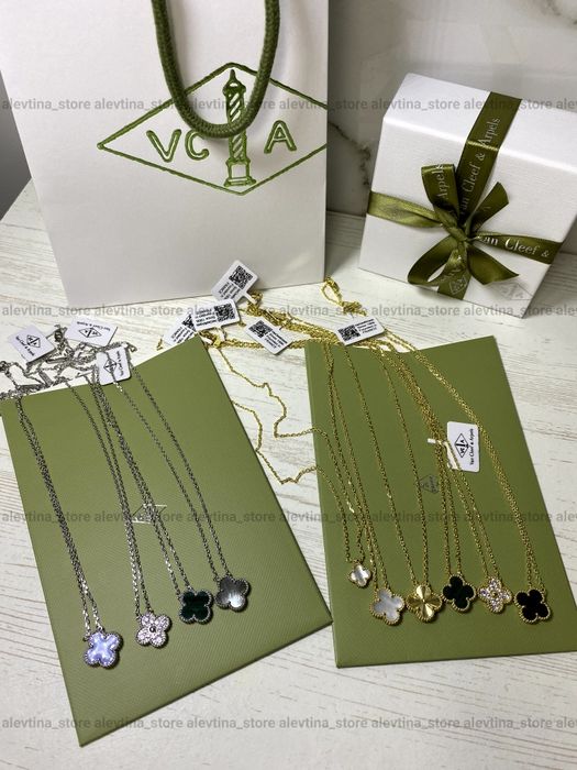 Браслет Van Cleef Сережки Ван Кліф Підвіска Ван Клиф VC
