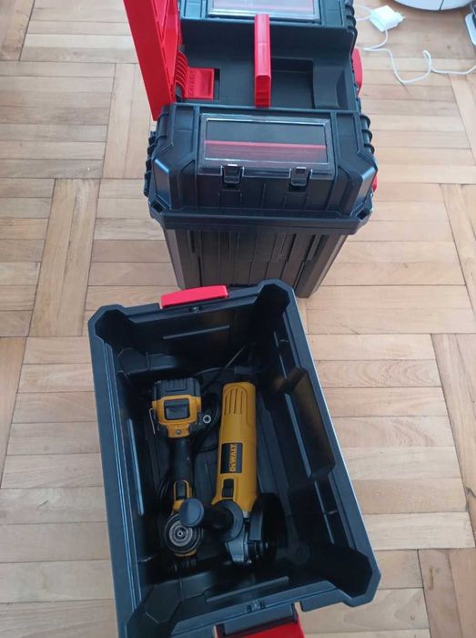 Nowa Mocna XXL 3w1 Skrzynka Narzędziowa Na Kółkach Budowa Garaż+GRATIS