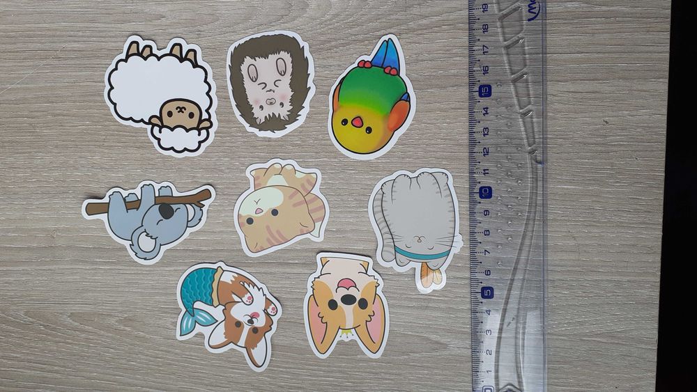 Stickers animais fofos criança