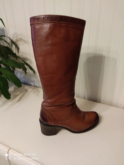 Сапоги зимові, шкіряні,39р.