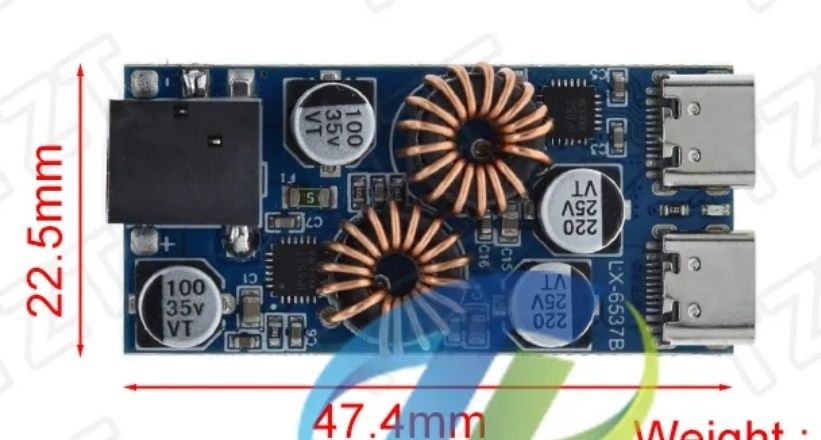 Адаптер питания QC 3.0, QC 2.0, PD. Модуль быстрой зарядки 30W  Type-C