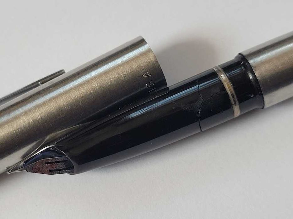 SHEAFFER Targa 1001 Brushed stainless steel, CP trim, steel nib - Classic - 1980