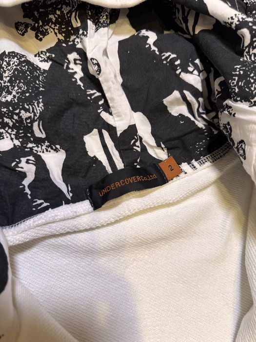 Зип худи Undercover белое slim fit archive