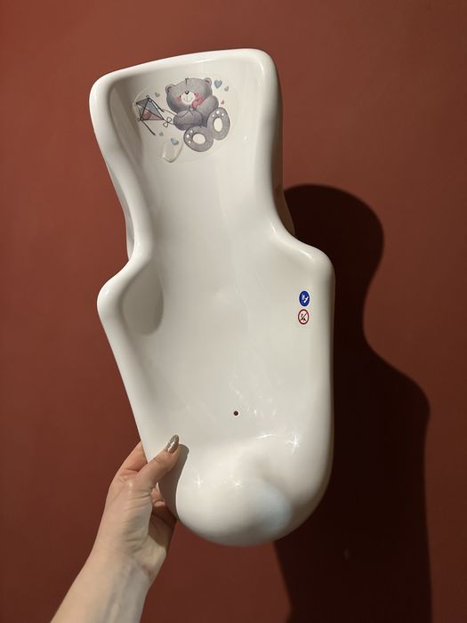 Fotelik do kąpieli niemowląt niemowlęca plastikowa biała opływowa