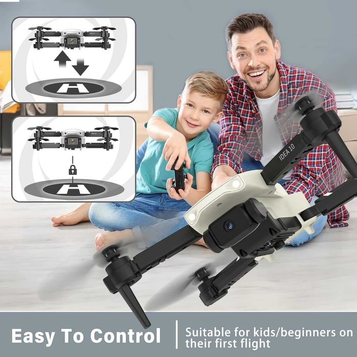 Drone IDEA10 for Kids and Beginners, Dual Camera, 2 Batteries – NEW64740948285441124