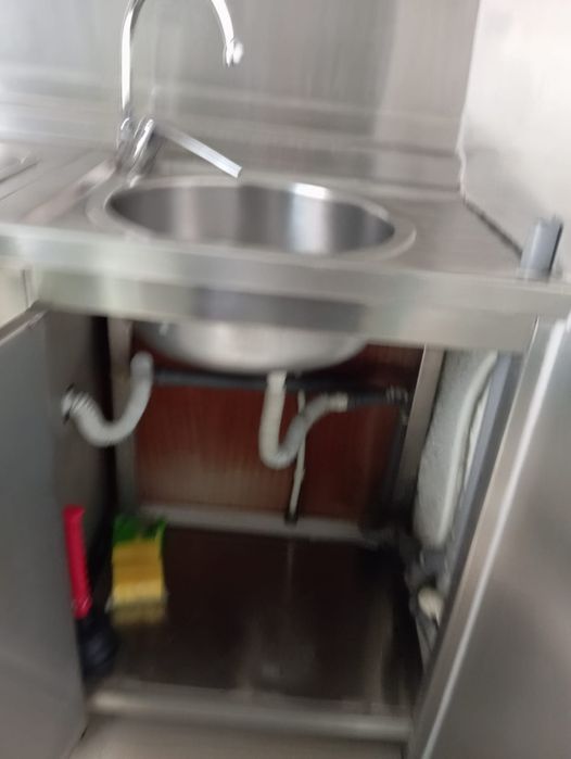 Bancada de cozinha em inox com 172x90x60