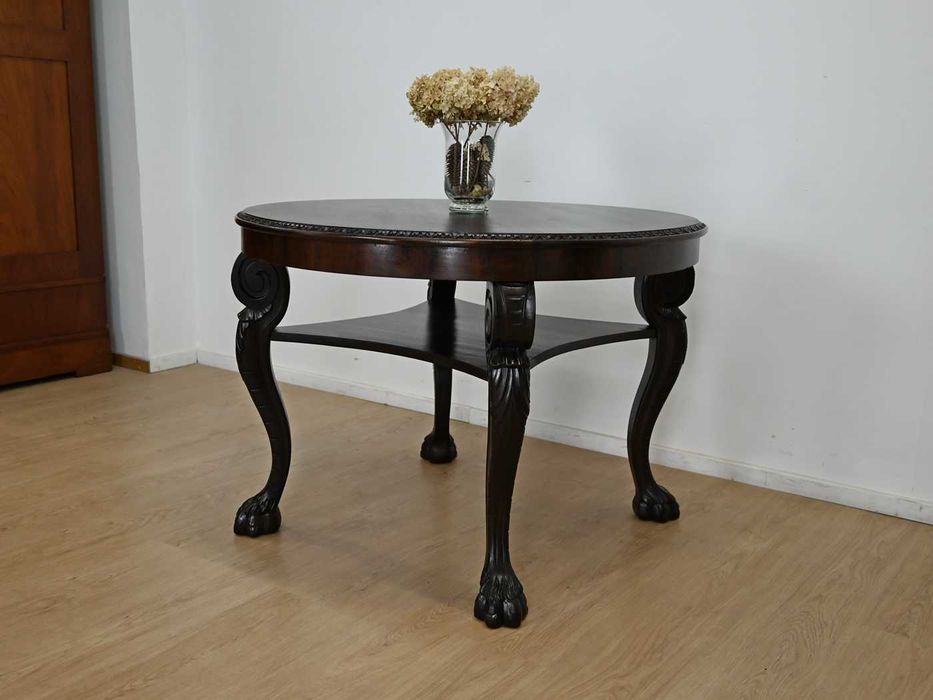 orzechowy stół na lwich łapach 021603