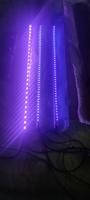 Pozostałości po akwarium lampy led