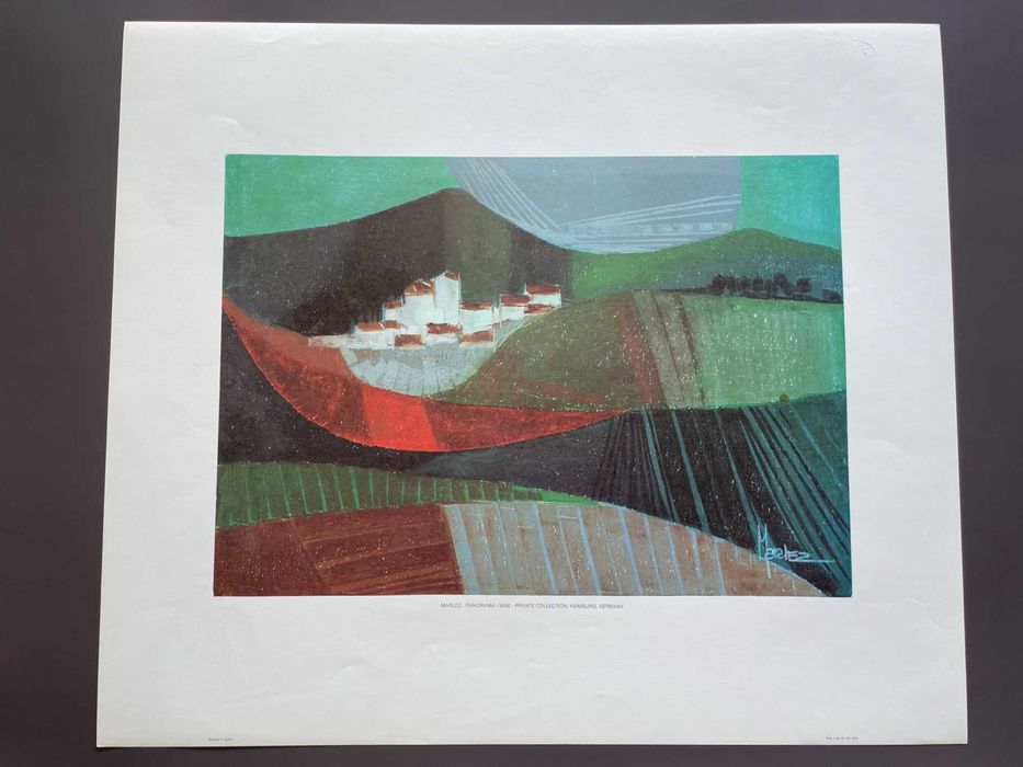 Marlez - Panorama, litografia vintage lata 70.