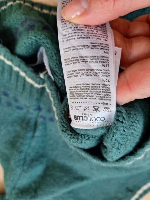 Komplet 2 swetry świąteczne zimowe r. 74 NOWE cool club