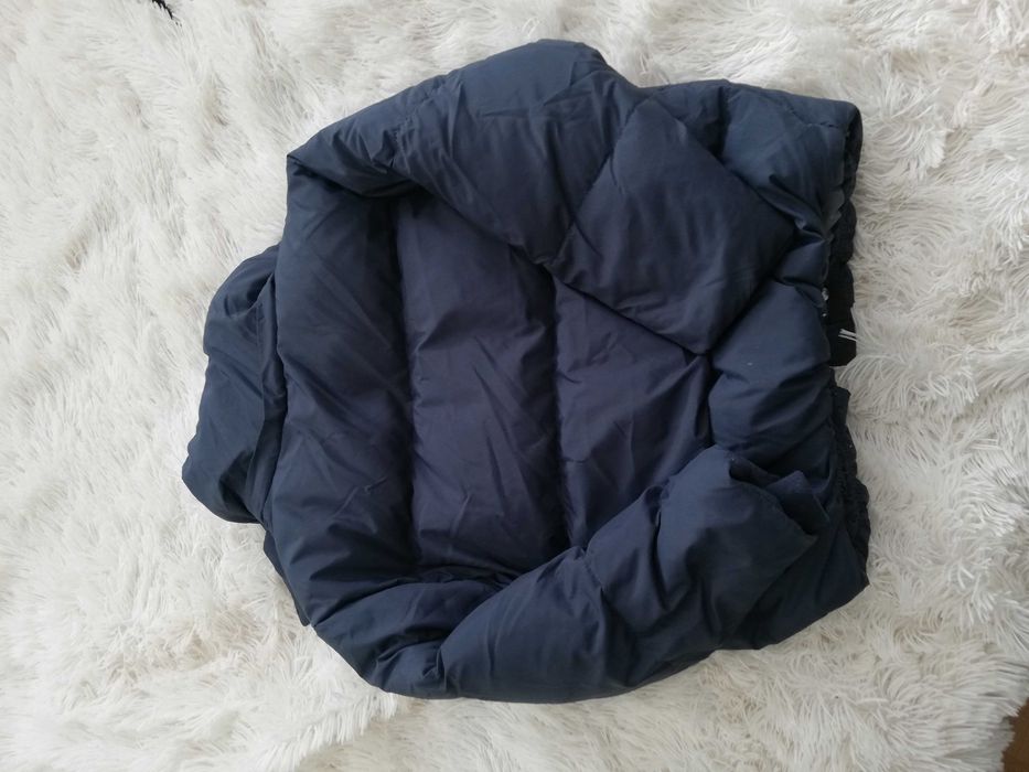 kurtka puchowa ZARA 120 122 na wiek 6-7 lat granat 50/50 puch