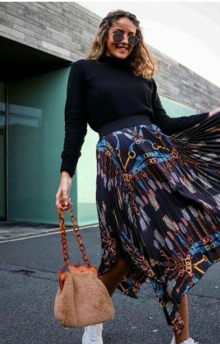 Спідниця жіноча міді джинс zara M,юбка шелк zara M,L