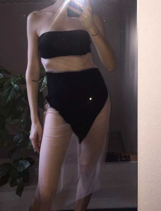 god save queens sukienka siateczka mesh