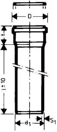 Rura HT, rura , ø 70 mm, długość 1000 mm