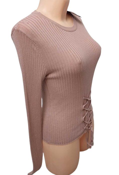 Morelowy sweter z wiskozy BRAVE SOUL, R. L