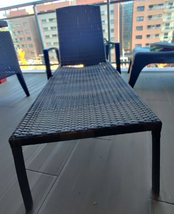 Espreguiçadeira de rattan