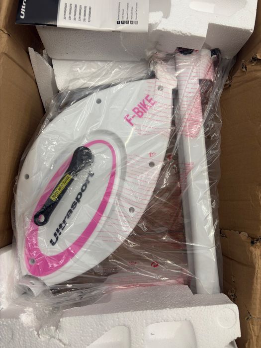 Rower treningowy mechaniczny pionowy Ultrasport F-Bike różowy