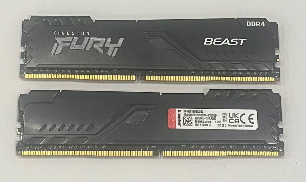 Модуль пам'яті Kingston FURY Beast DDR4-3200 32GB  (KF432C16BBK2/32)