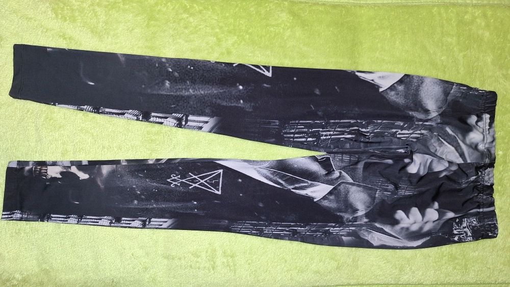 Legginsy czaszki gotic mroczne XS