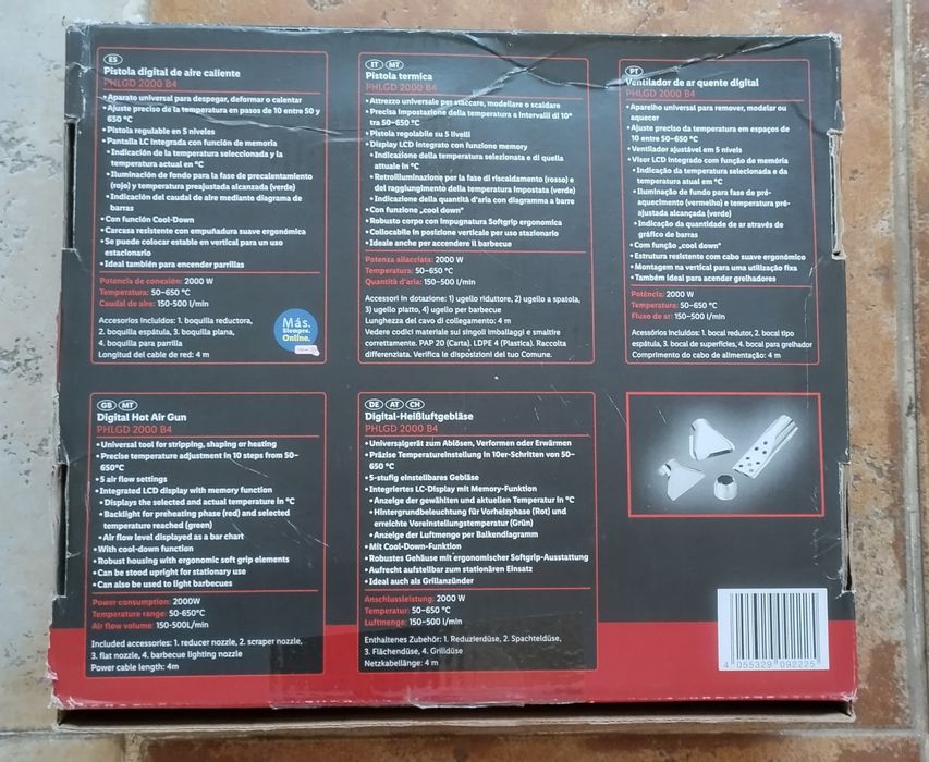 Pistola de ar quente digital Parkside PHLGD 2000 B4