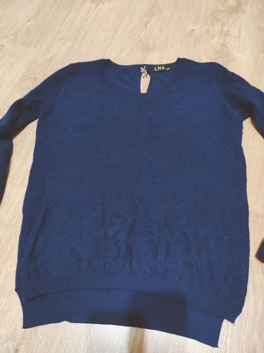 Sweter granatowy L XL