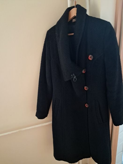 Palto wełniane czarne