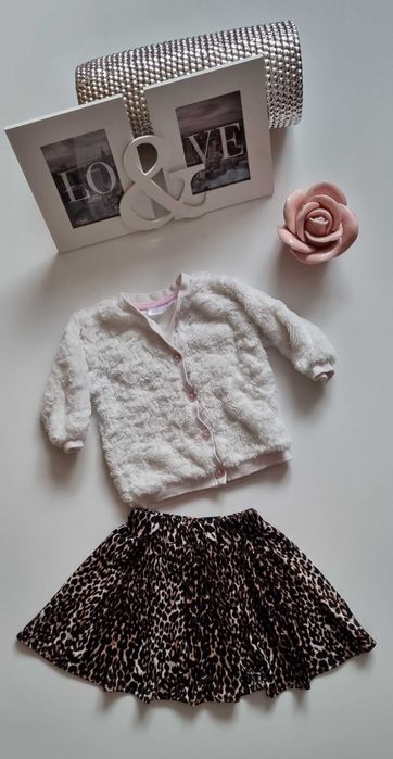 Dziecięca Spódniczka w Panterkę na Gumce 74/80 9-12 miesięcy NOWA