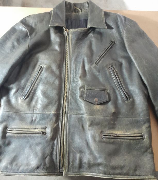 Casaco de cabedal anos 70 puro vintage