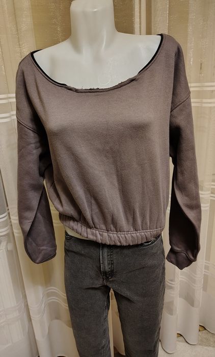 Bluza bawełniana szara rozmiar XS  oversize PRETTYPLITTLETHING