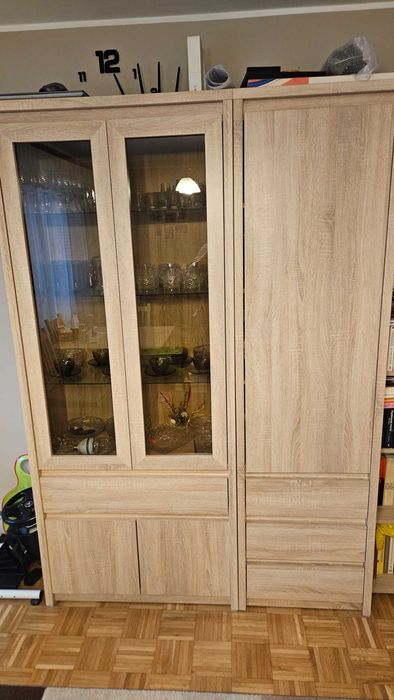 Witryna i regał NORTON dąb sonoma, stan bdb