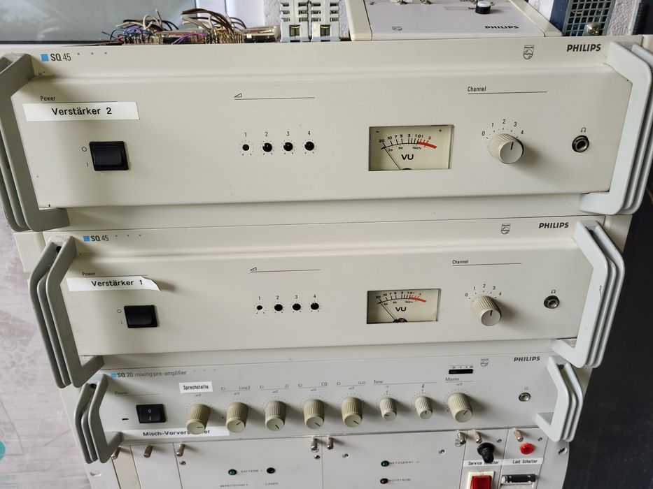 Wzmacniacz Philips SQ45 200W mixer SQ20 radiowęzeł Bosch PRS-48CH12