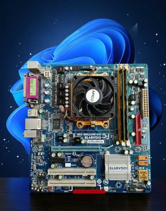 Комплект 3ядра+4гигаDDR2 Gigabyte GA-M61PME-S2P+AMD Phenom HD8450