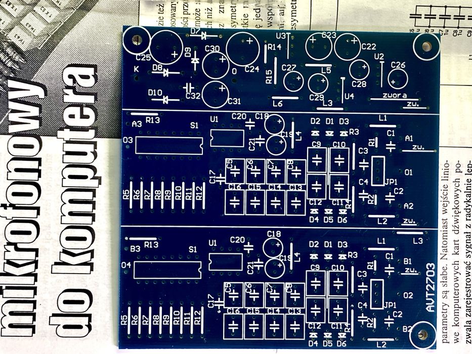 Przedwzmacniacz mikrofonowy Analog Devices SSM2019 kit AVT 2703