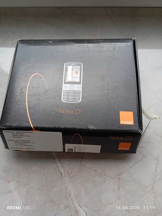 Nokia C5+ładowarka,usb,słuchawki,instrukcja Łódż