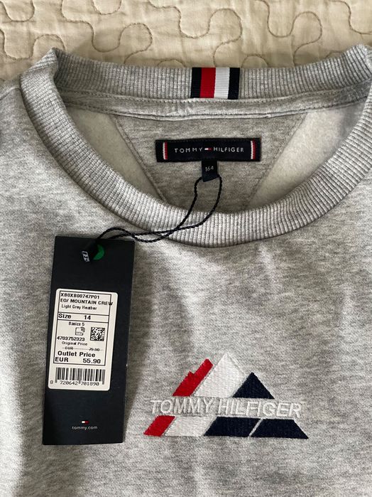 Tommy Hilfiger – nowa szara bluza 164 cm / 14 lat – z metką