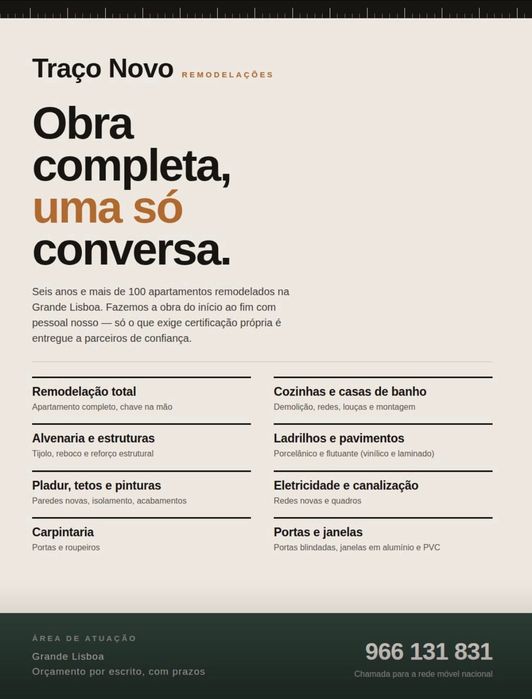 Remodelações completas de interiores